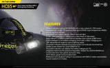 NITECORE USB RECHARGEABLE LED HEADLAMP - HC65 V2