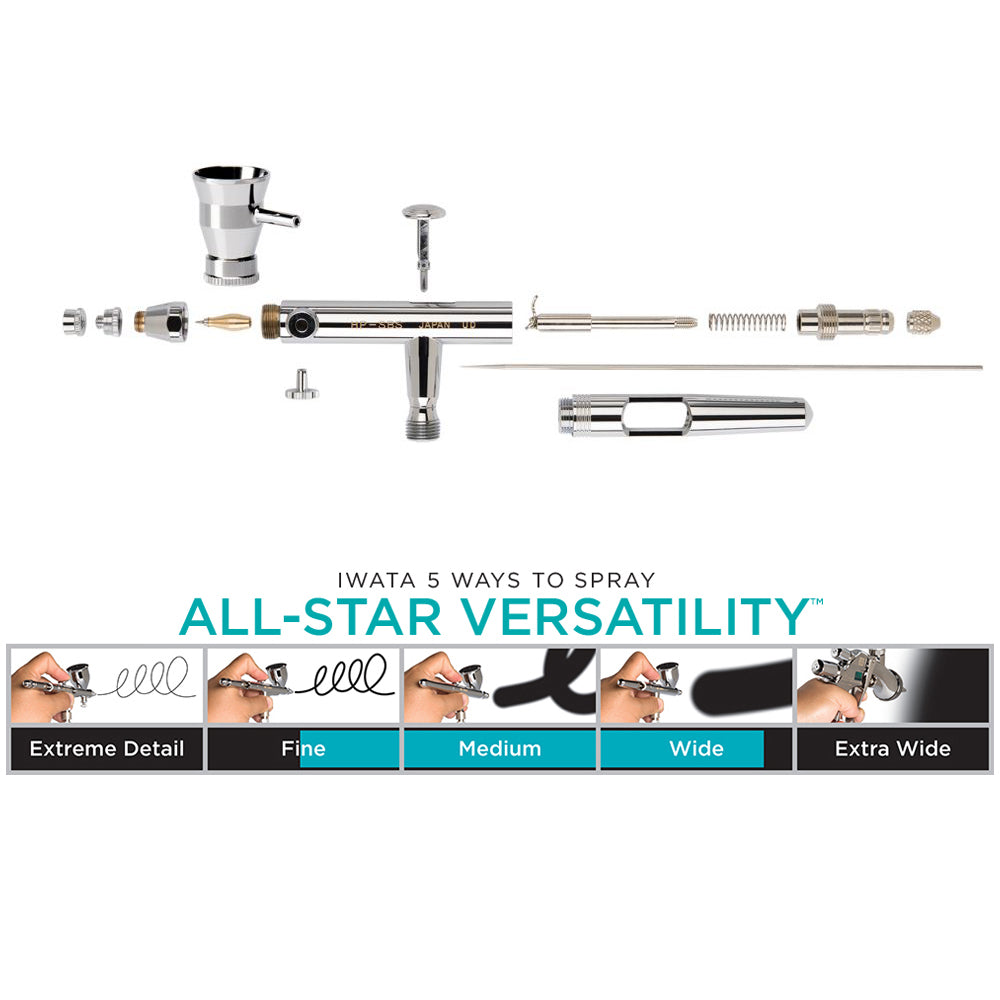 IWATA GRAVITY AIRBRUSH ECLIPSE TAKUMI SIDE FEED DUAL ACTION 0.35MM - HP.SBST