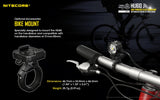 NITECORE BIKE MOUNT AND HELMET STRAP FOR HU60 - HU60MOUNT
