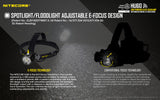 NITECORE FOCUSABLE HEADLAMP FOR RUNNING BIKING OUTDOORS SEARCH CAMPING - HU60