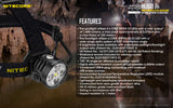 NITECORE FOCUSABLE HEADLAMP FOR RUNNING BIKING OUTDOORS SEARCH CAMPING - HU60