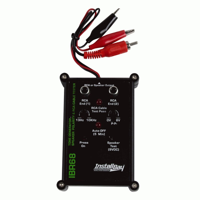 INSTALL BAY ALL IN ONE TESTER - SPEAKER, RCA TESTER - IBR68