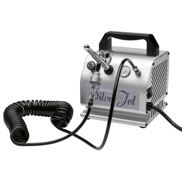 IWATA AIRBRUSH COMPRESSOR SILVER JET + FILTER - IS50F