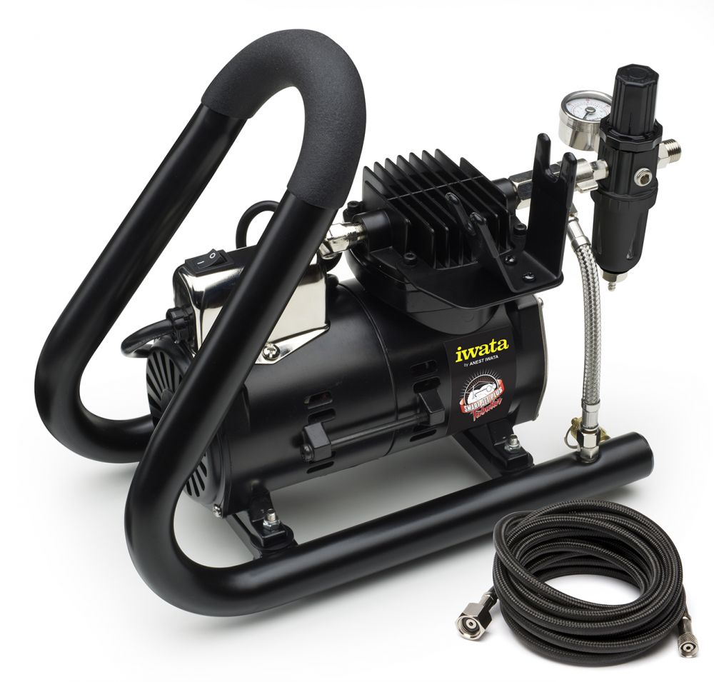 IWATA AIRBRUSH COMPRESSOR SMART JET PLUS HANDLE TANK - IS875HT
