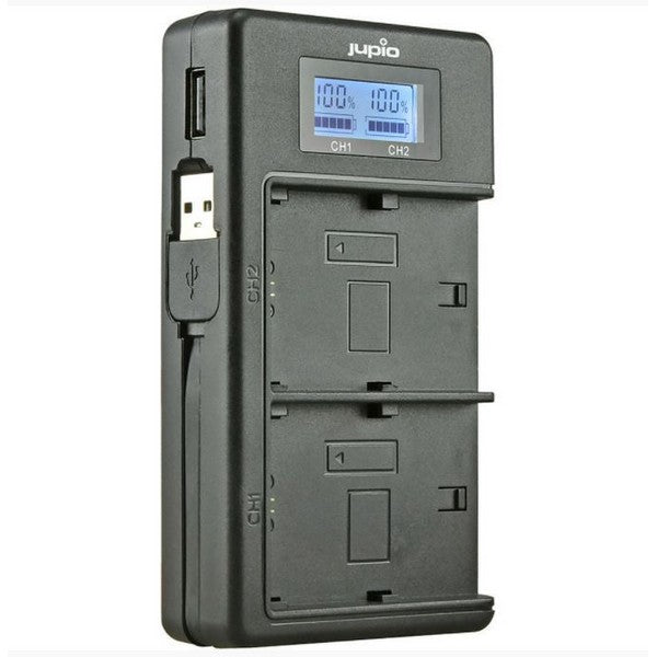 JUPIO USB DEDICATED DUO CHARGER WITH LCD FOR SONY NP-FW50 BATTERIES - JDC2012