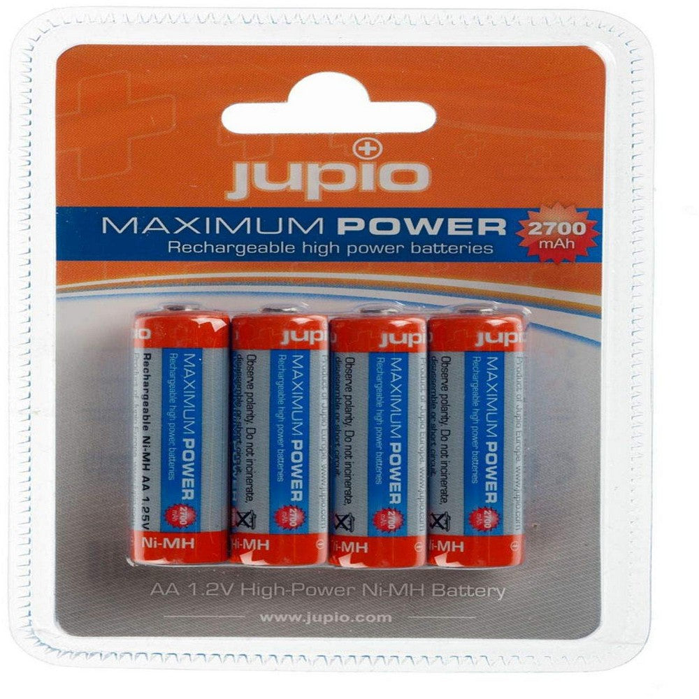 JUPIO RECHARGABLE BATTERY AA 2700MAH 4PK - JRBAA2700