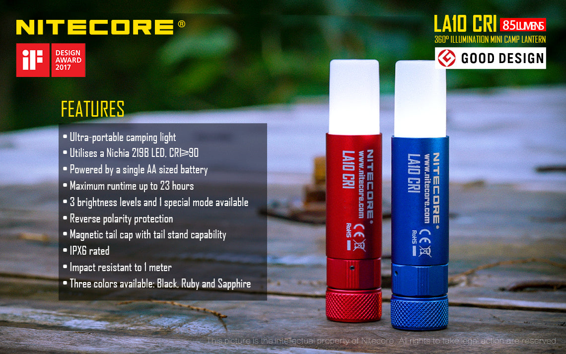 NITECORE LA10 CRI LED FLASHLIGHT - LA10 CRI