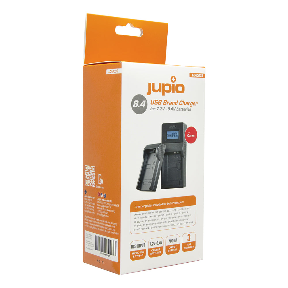 JUPIO CANON BRAND 7.4V - 8.4V USB CHARGER - LCA0038