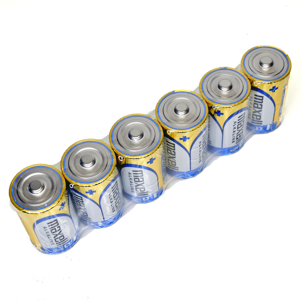 MAXELL ALKALINE D SIZE BULK SIX PACK BATTERIES IN SHRINK WRAP PACKA - LR20(GD)6P