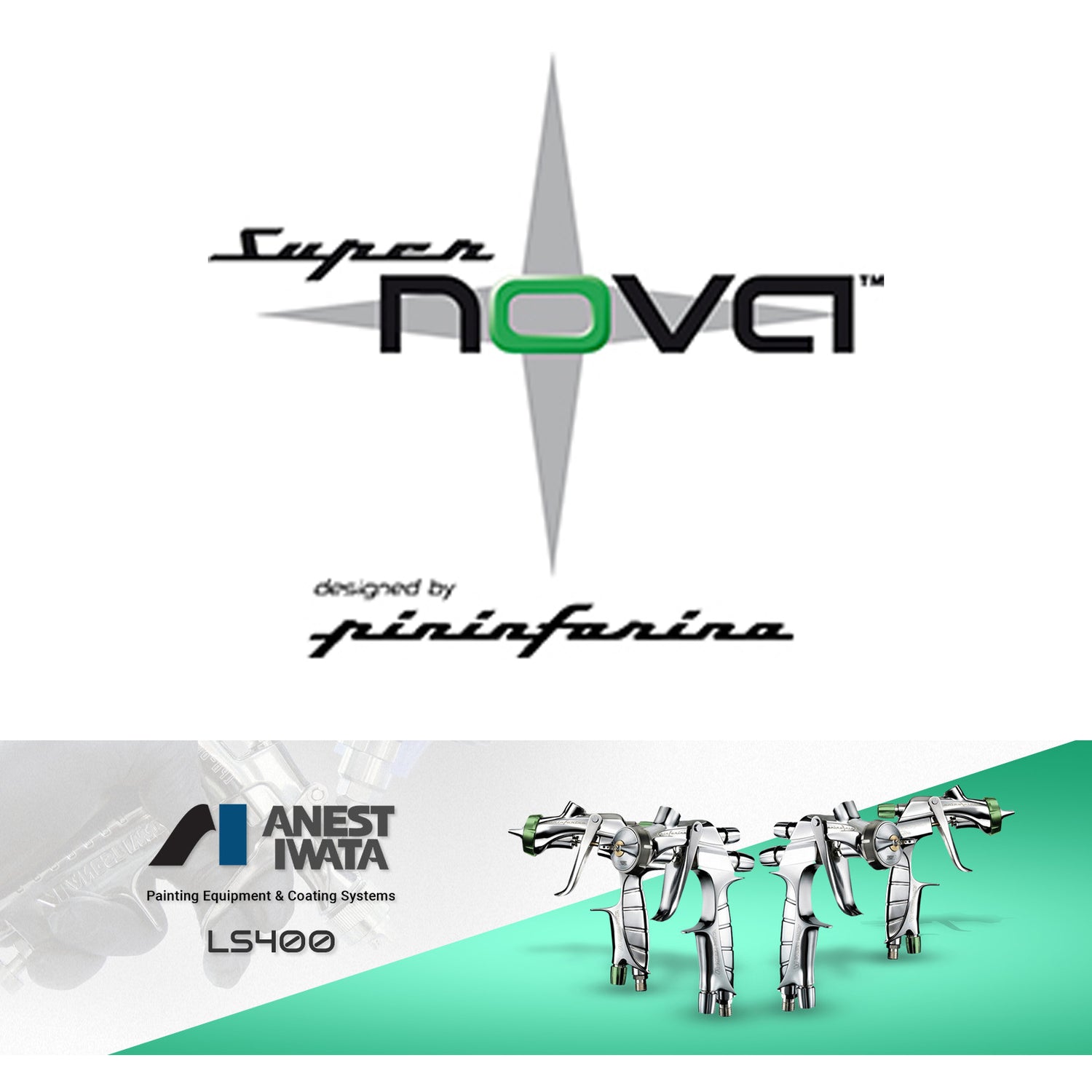 IWATA GRAVITY SPRAYGUN SUPERNOVA LS400 1.2MM HVLP + POT - LS400ETS12