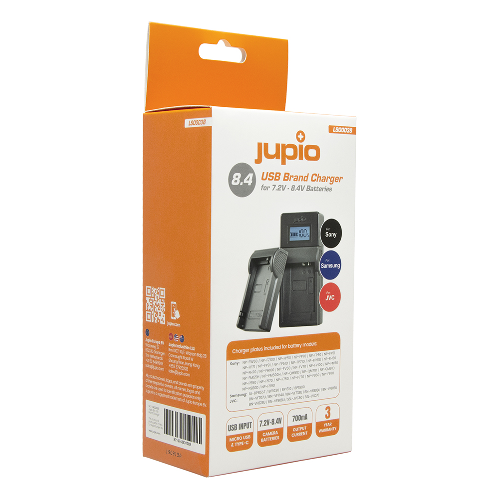 JUPIO SONY BRAND 7.4V - 8.4V USB CHARGER - LSO0038