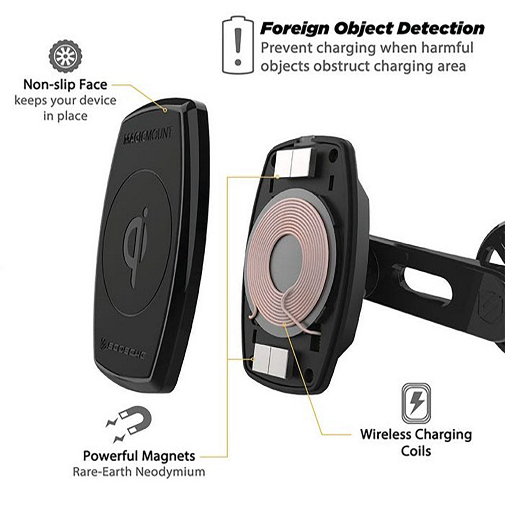 SCOSCHE MAGICMOUNT 15W WIRELESS MOBILE PHONE CHARGER FREE FLOW VENT  - MQ2VP2-XT