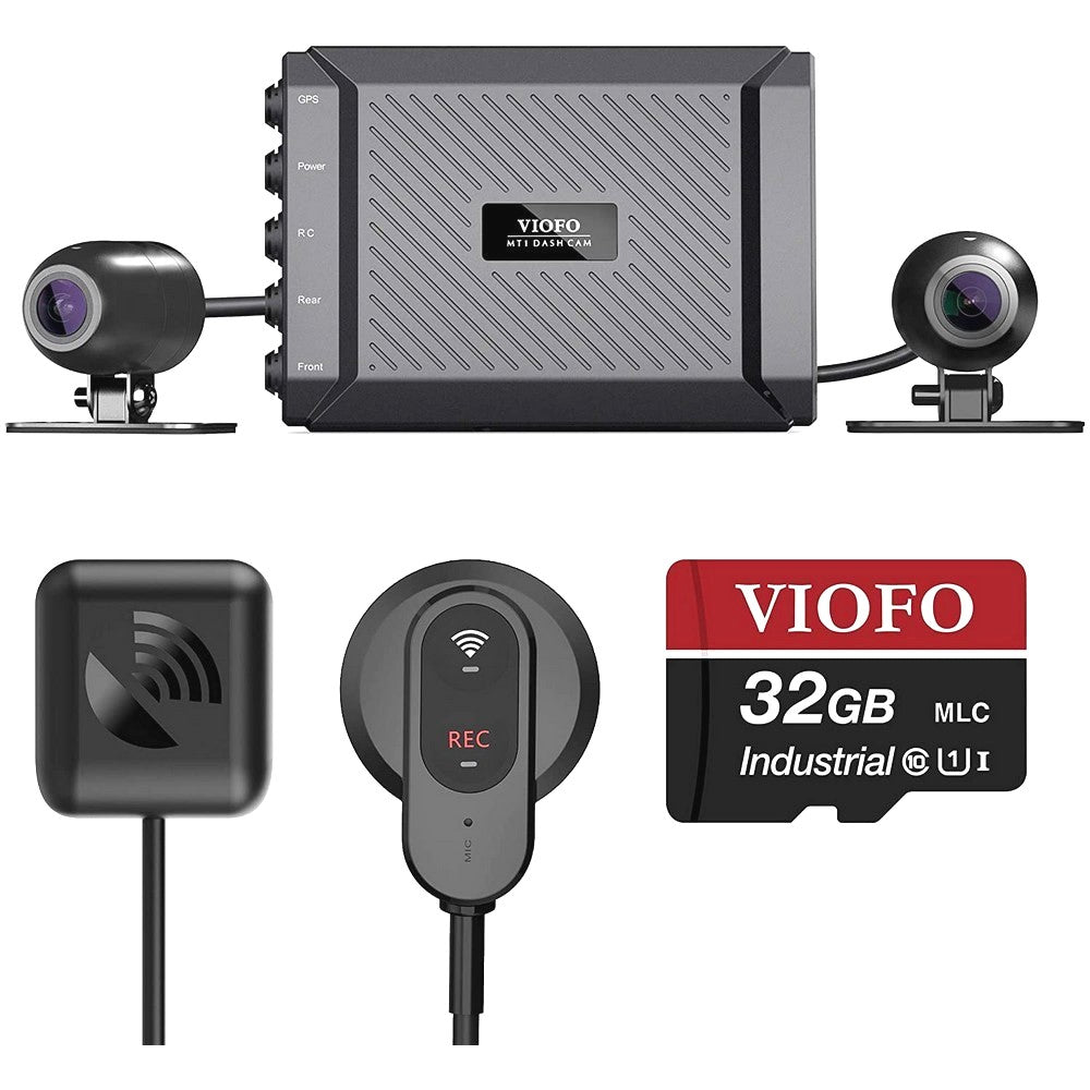 VIOFO 1080P MOTORCYCLE DASHCAM DUAL CHANNEL F/R WIFI + GPS - MT1