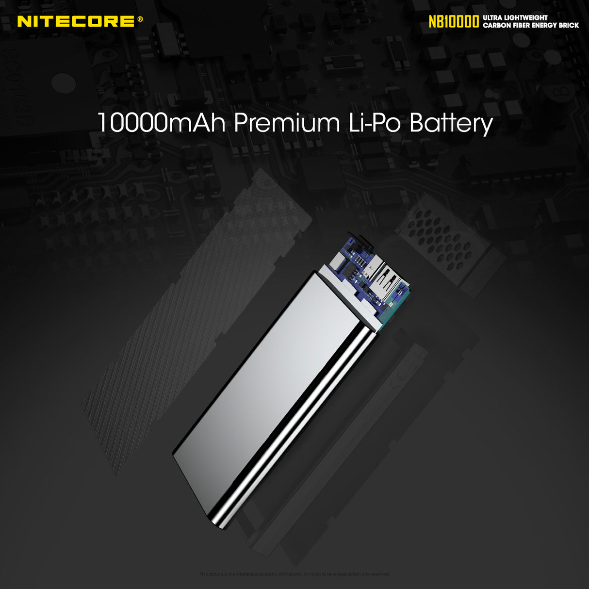 NITECORE 10000MAH POWERBANK ULTRA LIGHTWEIGHT CARBON FIBER ENERGY BRI - NB100000