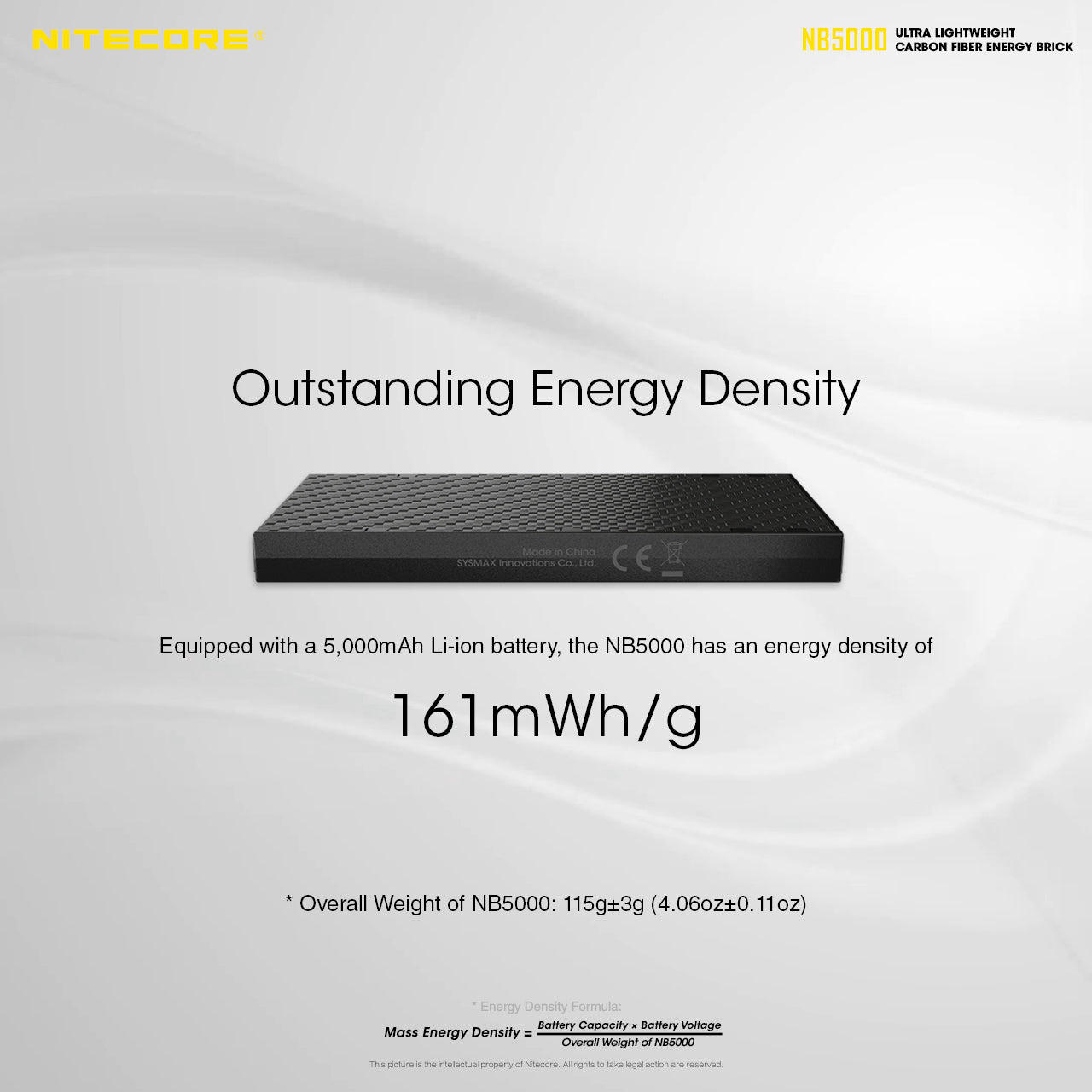 NITECORE 5000mAh POWER BANK WITH QC USB/USB-C DUAL PORTS - NB5000