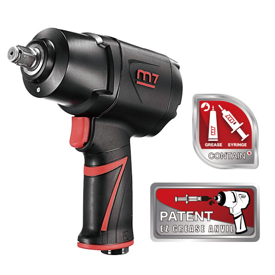M7 AIR IMPACT WRENCH 1/2" DRIVE TWIN HAMMER EZ GREASE 1200FT - NC-4255QH