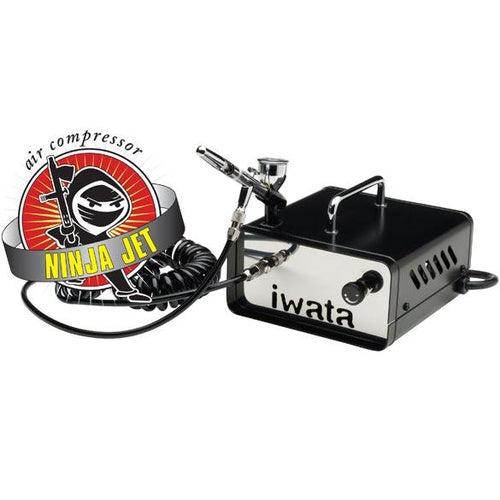 IWATA AIRBRUSH KIT NINJA HP.CR + IS35 COMPRESSOR - NINJA.KIT1