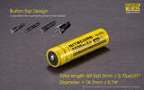 NITECORE LI-ION RECHARGEABLE BATTERY 18650 (3.6V 3500mAh) - NL1835