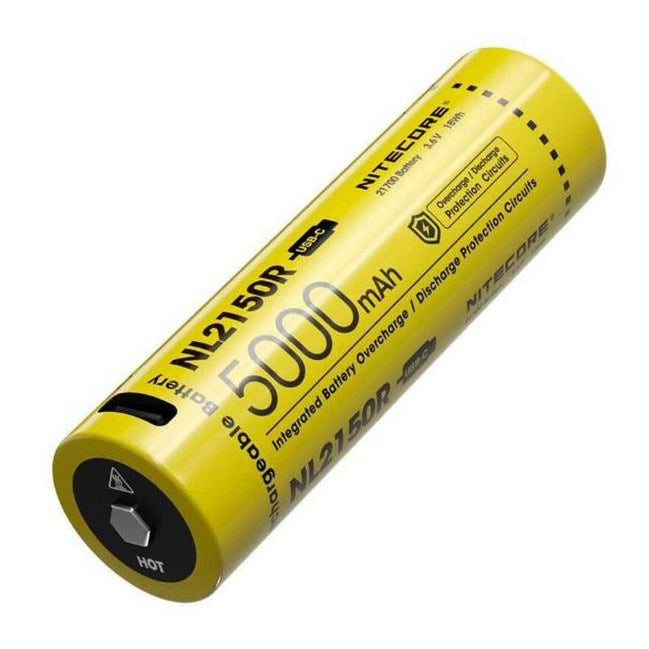 NITECORE LI-ION 21700 RECHARGEABLE BATTERY 5000MAH WITH USB-C PORT - NL2150R