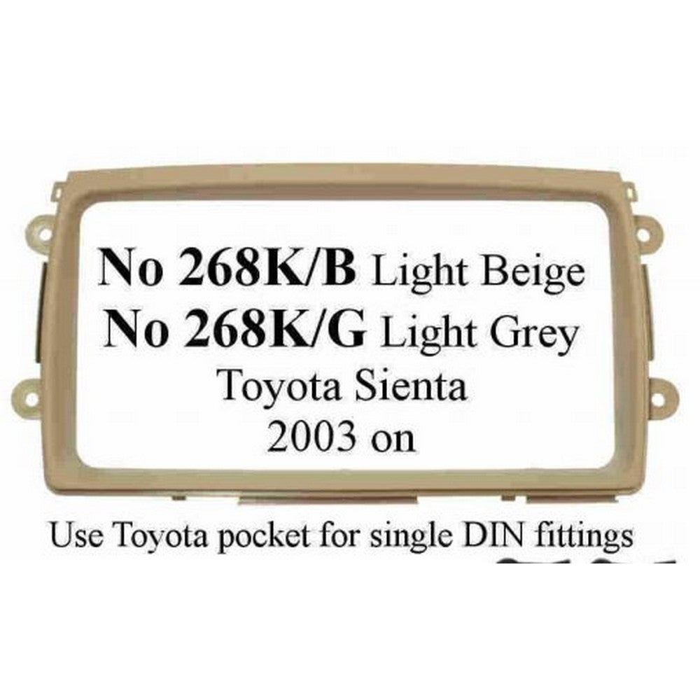 TOYOTA SIENTA 2003 ON (LIGHT GREY) FASCIA - NO268KG