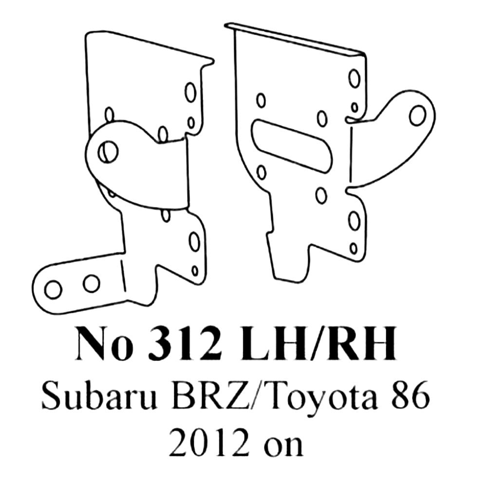 SUBARU BRZ /  TOYOTA 86 GT BRACKETS - NO312LHRH