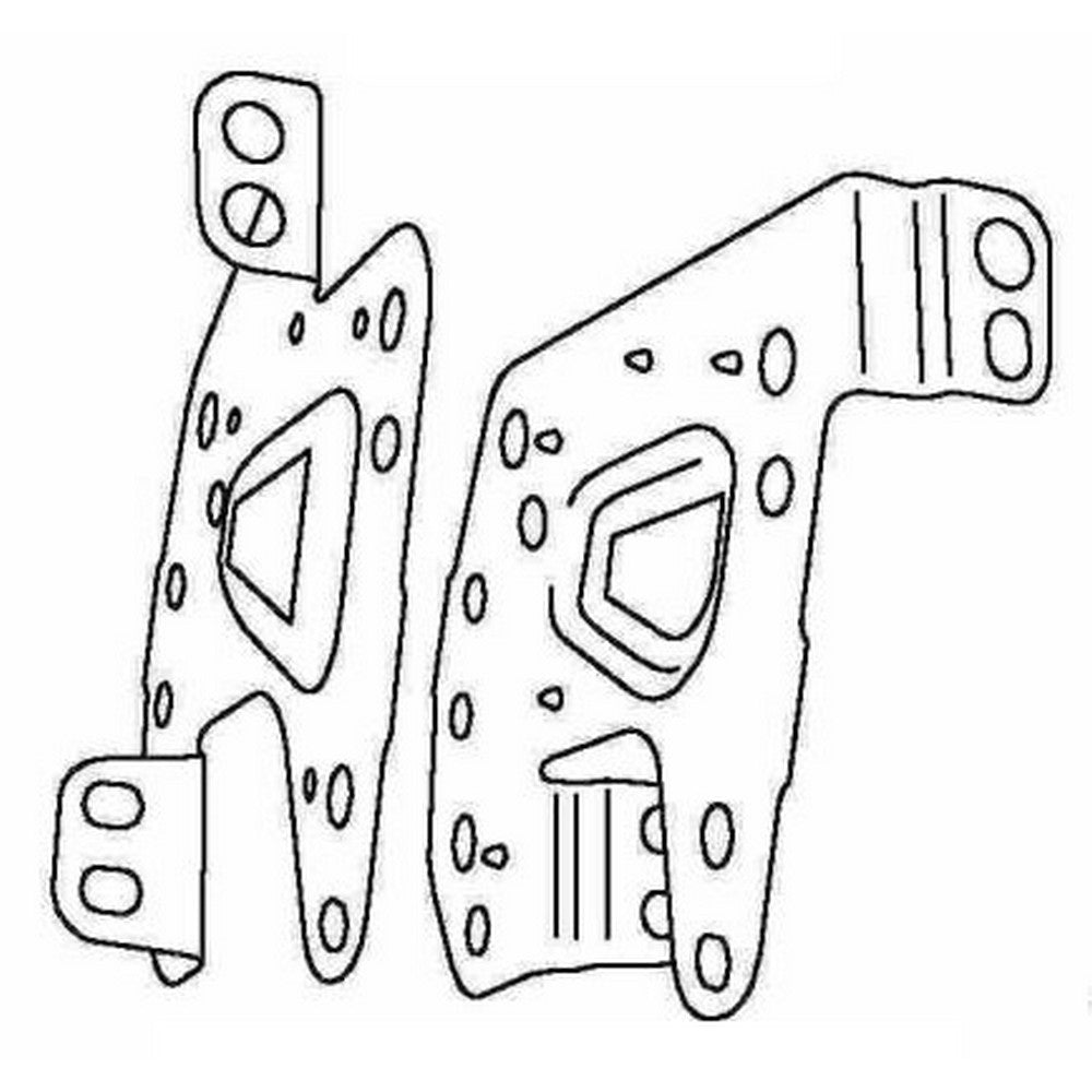 GRANVIA KCH16W 1995-<05/99 SIDE BRACKETS - NO436LHRH