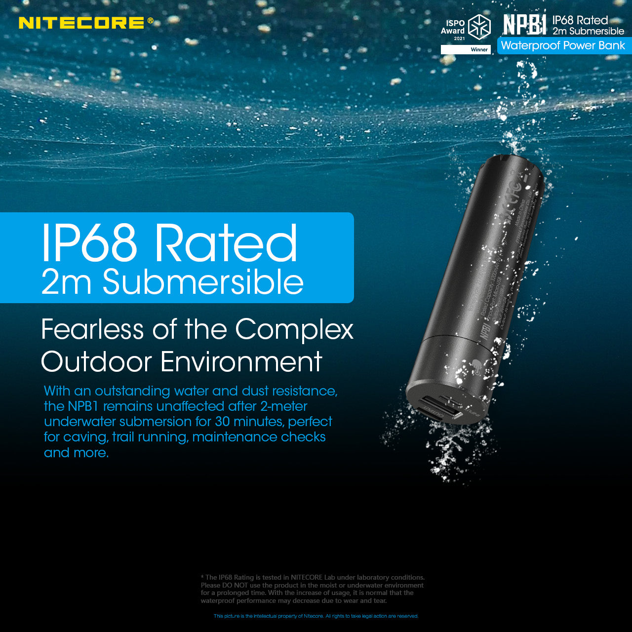 NITECORE 5000MAH POWER BANK WATERPROOF - NPB1