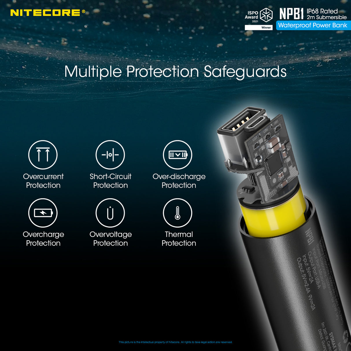 NITECORE 5000MAH POWER BANK WATERPROOF - NPB1