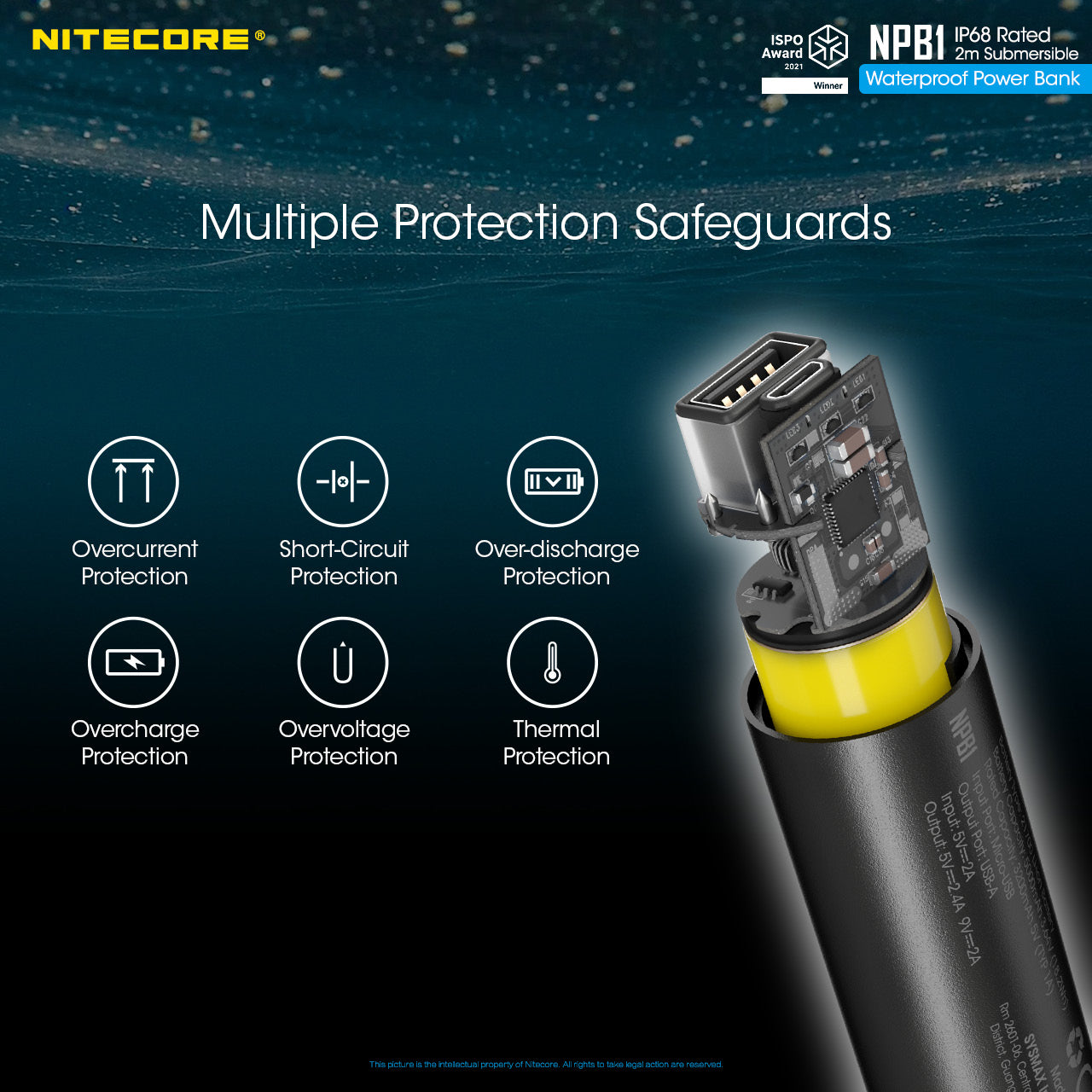 NITECORE 5000MAH POWER BANK WATERPROOF - NPB1
