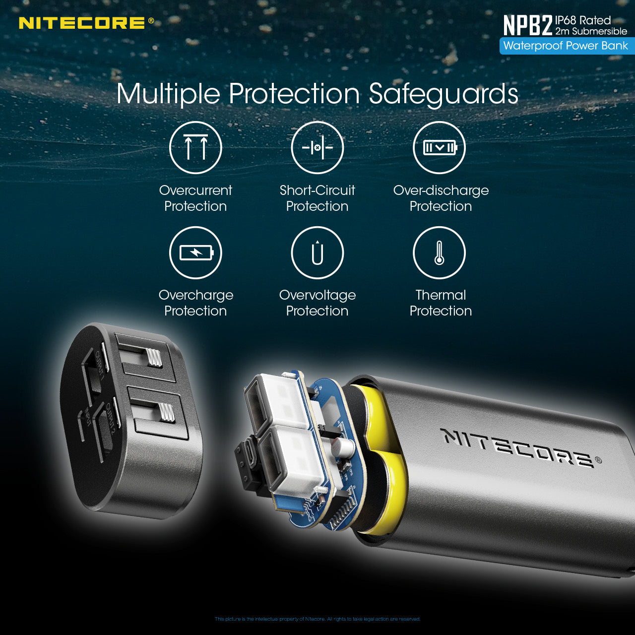 NITECORE 10000MAH POWER BANK WATERPROOF - NPB2