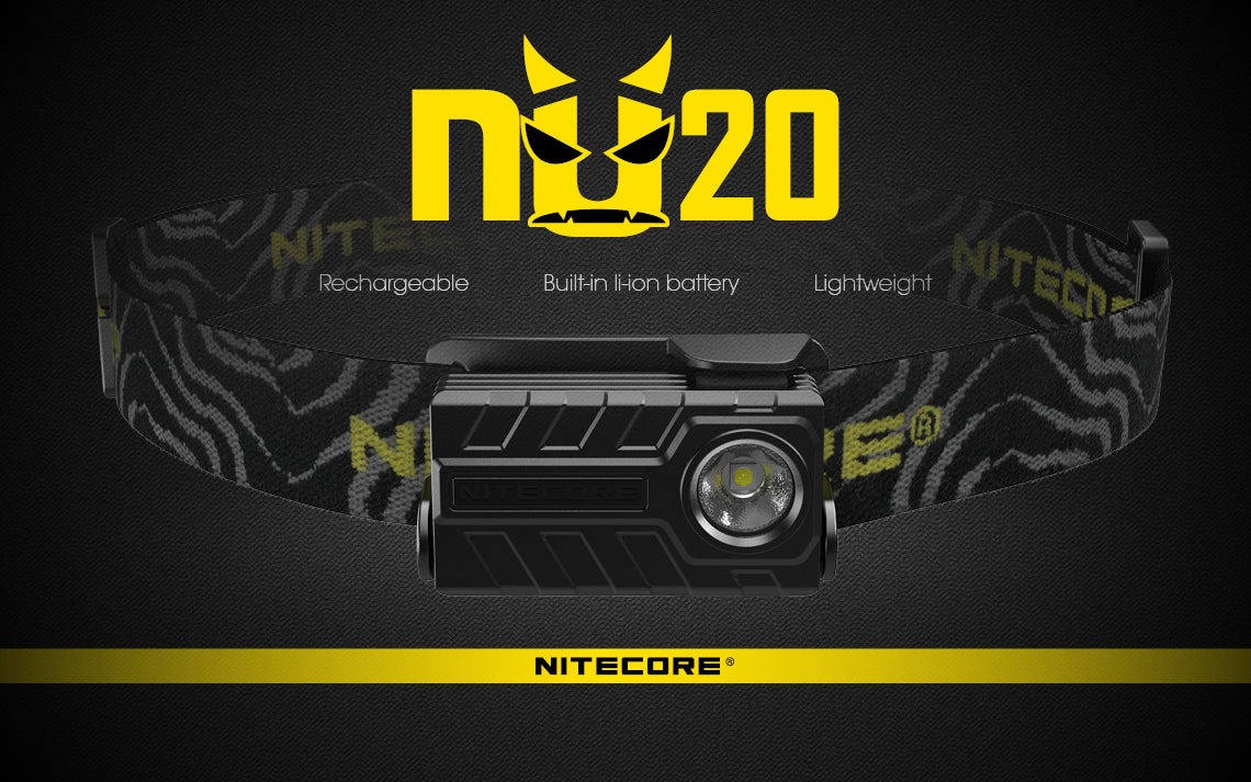 NITECORE USB RECHARGEABLE LED HEADLAMP BLACK - NU20 BK