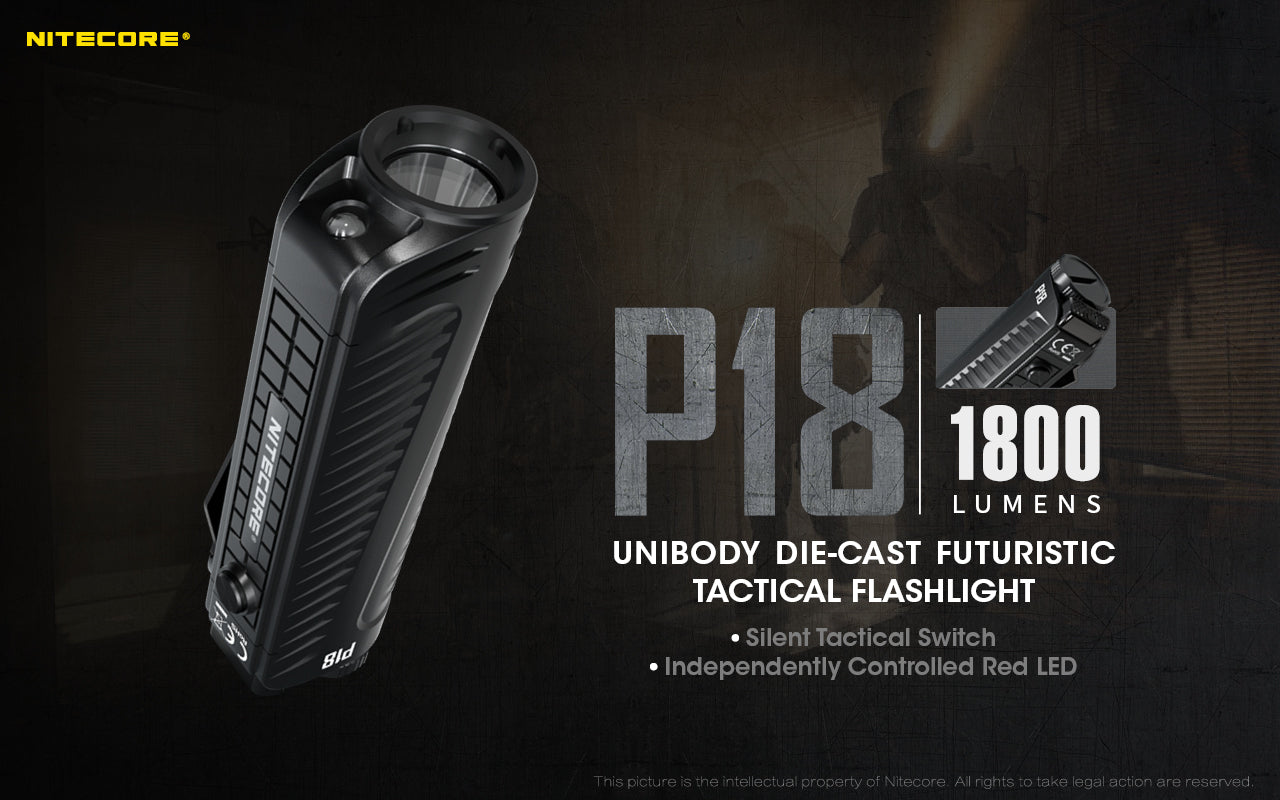 NITECORE 1800 LUMEN ADVANCED TACTICAL TORCH - P18