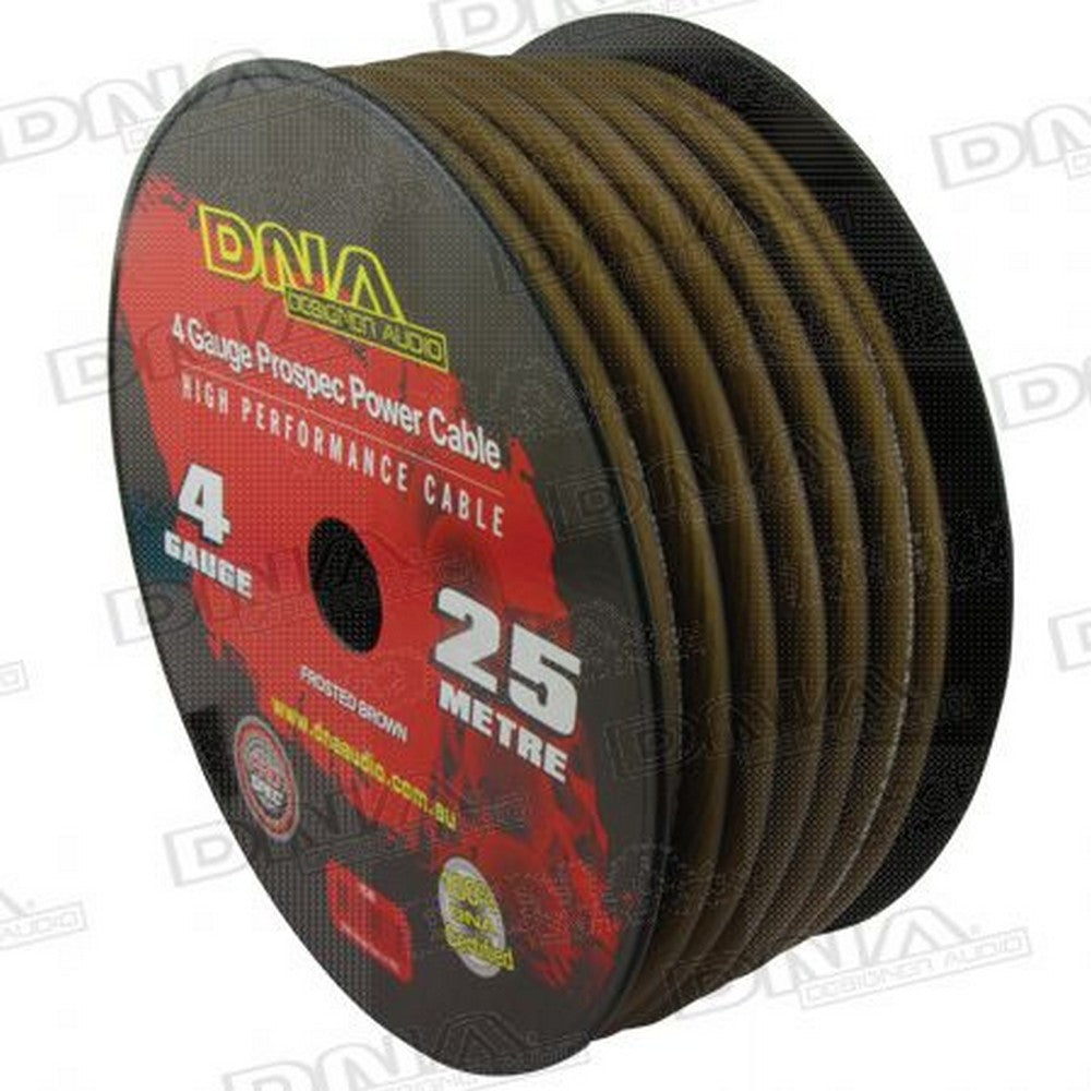 DNA CABLE 4 GAUGE POWER CABLE BROWN 25MTR - PC4B