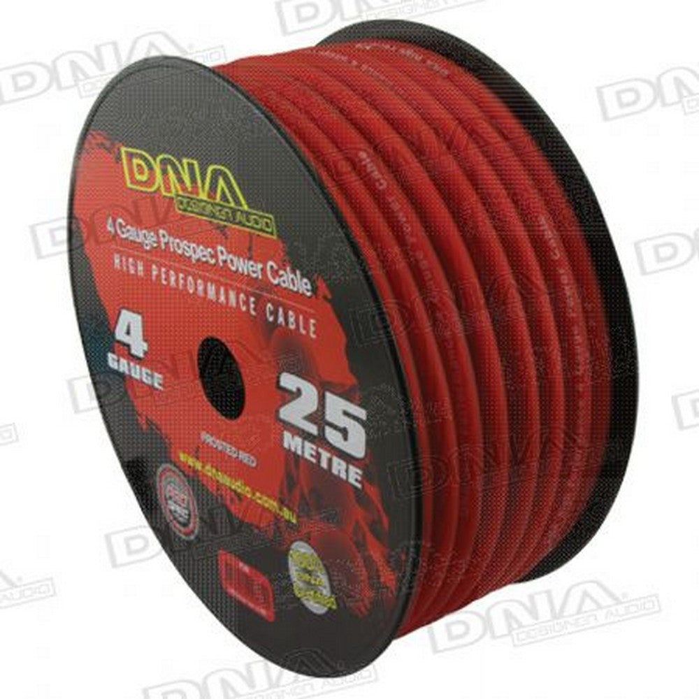 DNA CABLE 4 GAUGE POWER CABLE  RED 25 MTR - PC4R