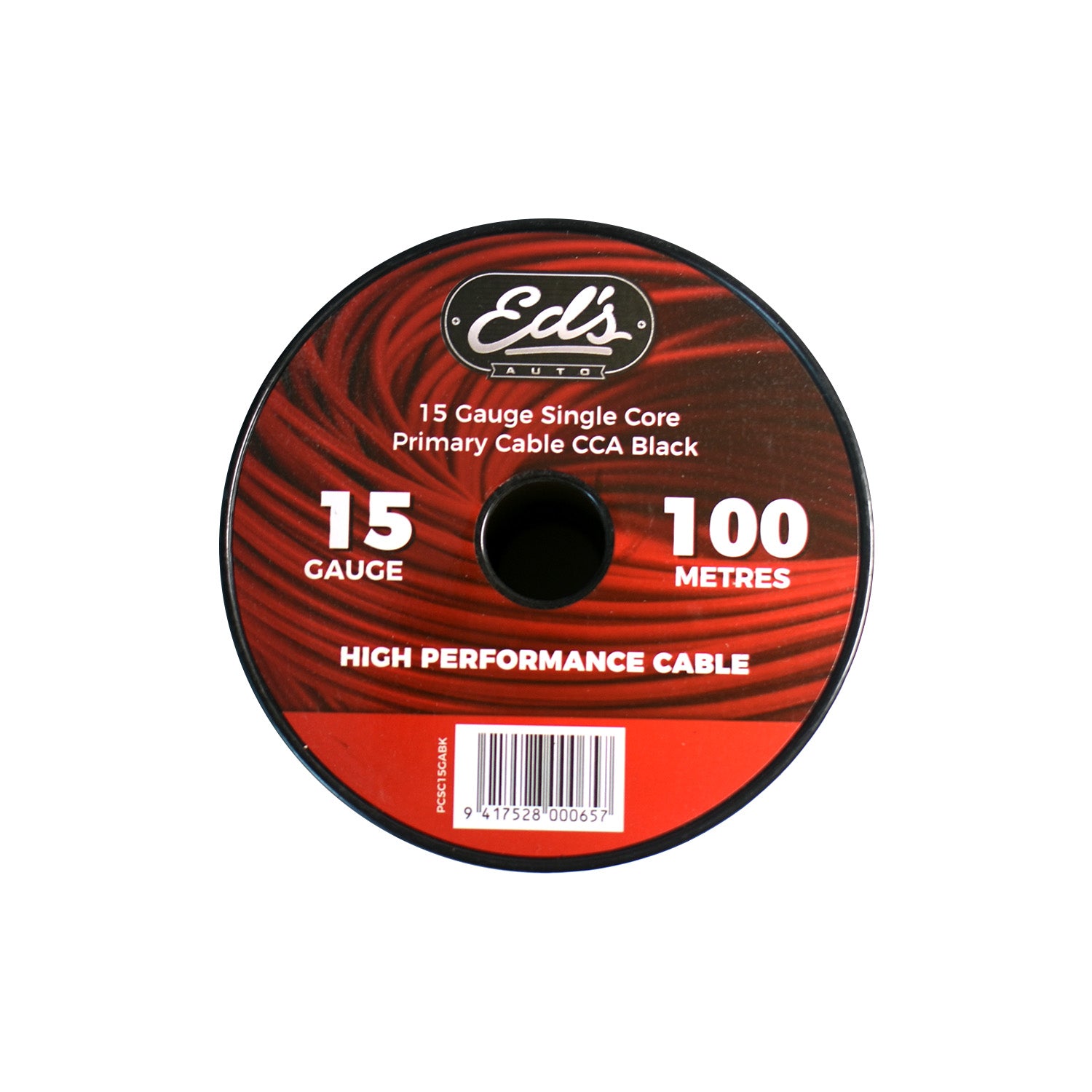 EDS 15 GAUGE SINGLE CORE PRIMARY CABLE CCA 100M BLACK - PCSC15GABK