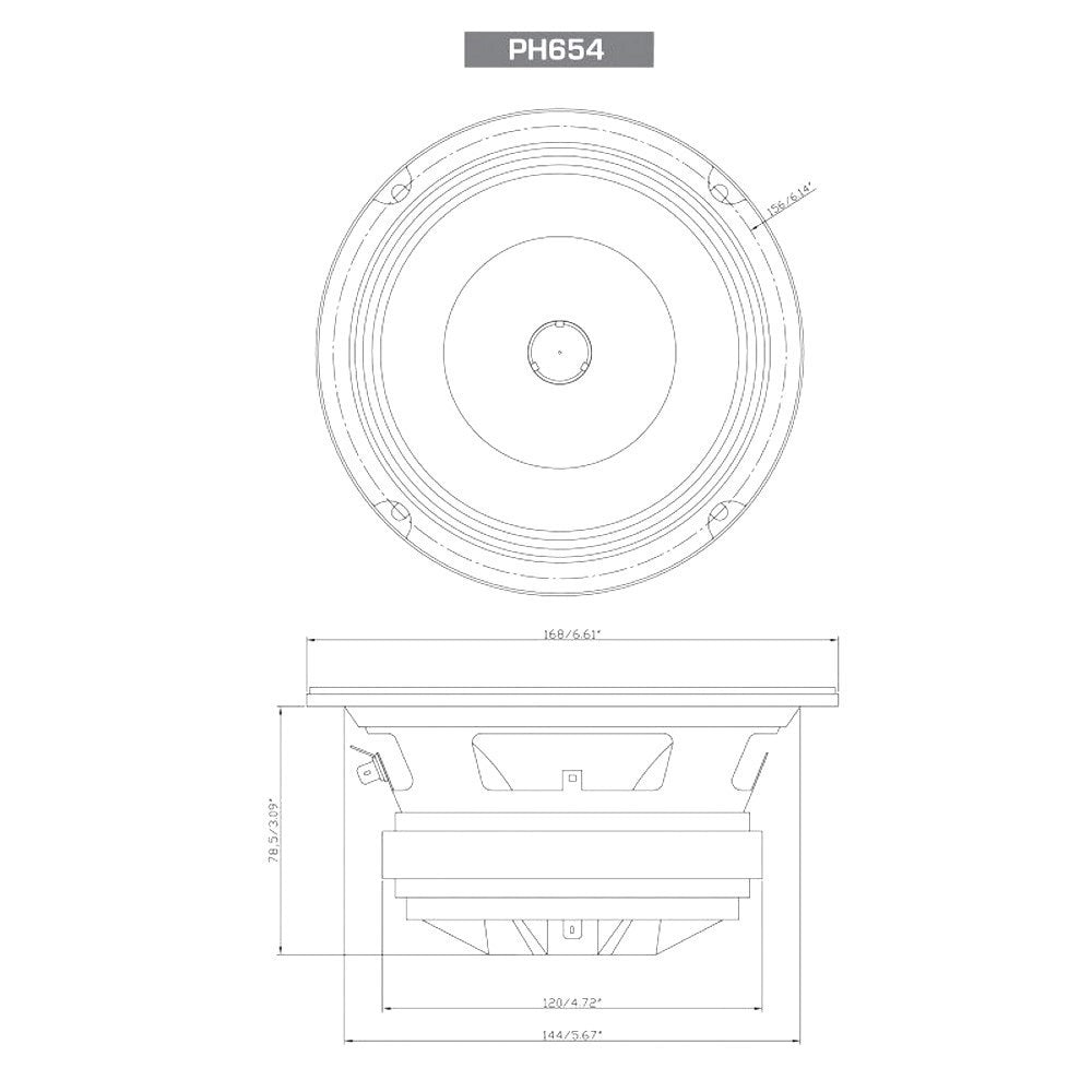 CERWIN VEGA 6.5" SPEAKERS 300W PAIR PRO FULL RANGE CO-AX HORN - PH654