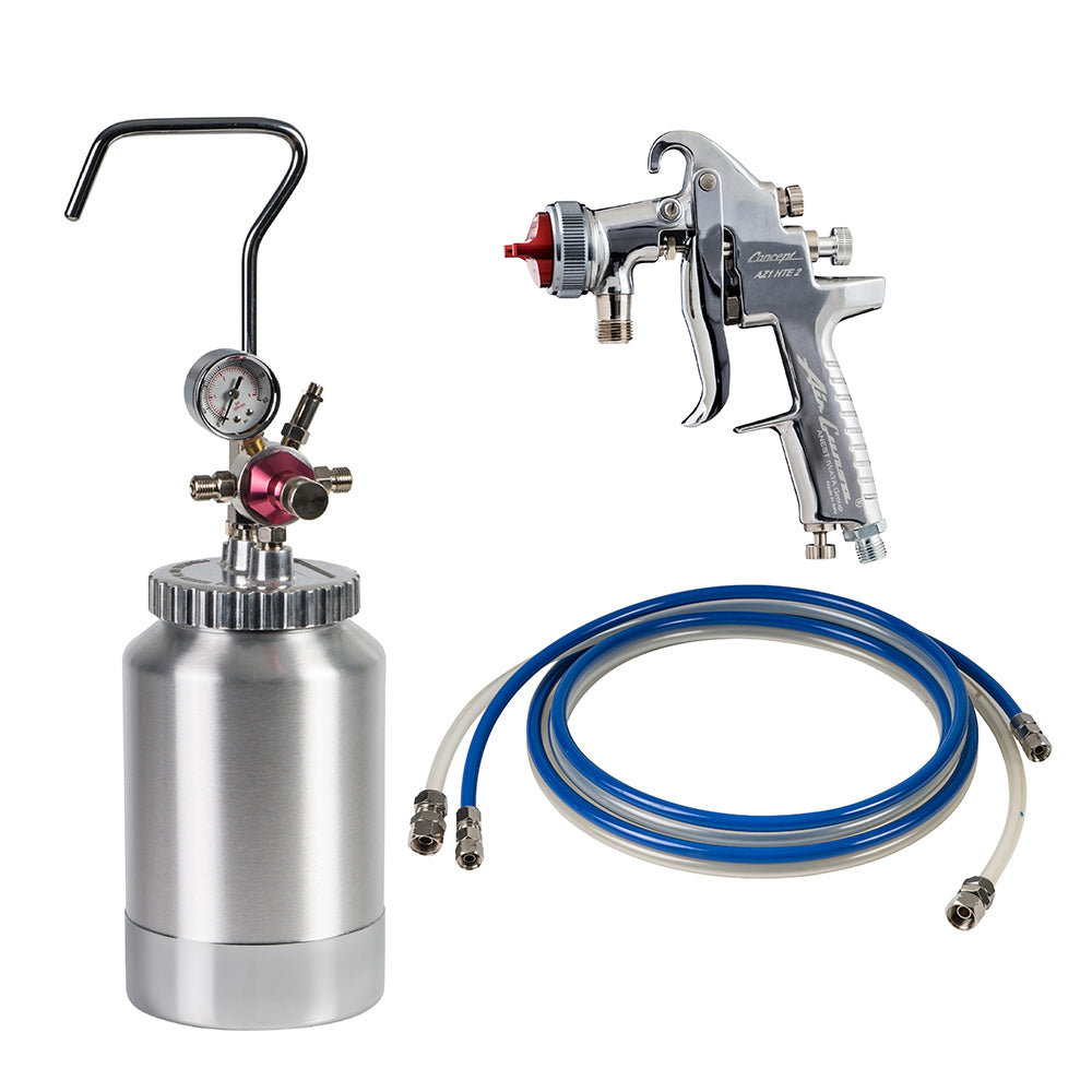 IWATA PRESSURE SPRAYGUN AZ1 1.8MM + 2L POT + 2M TWIN HOSE - PT2.KIT3