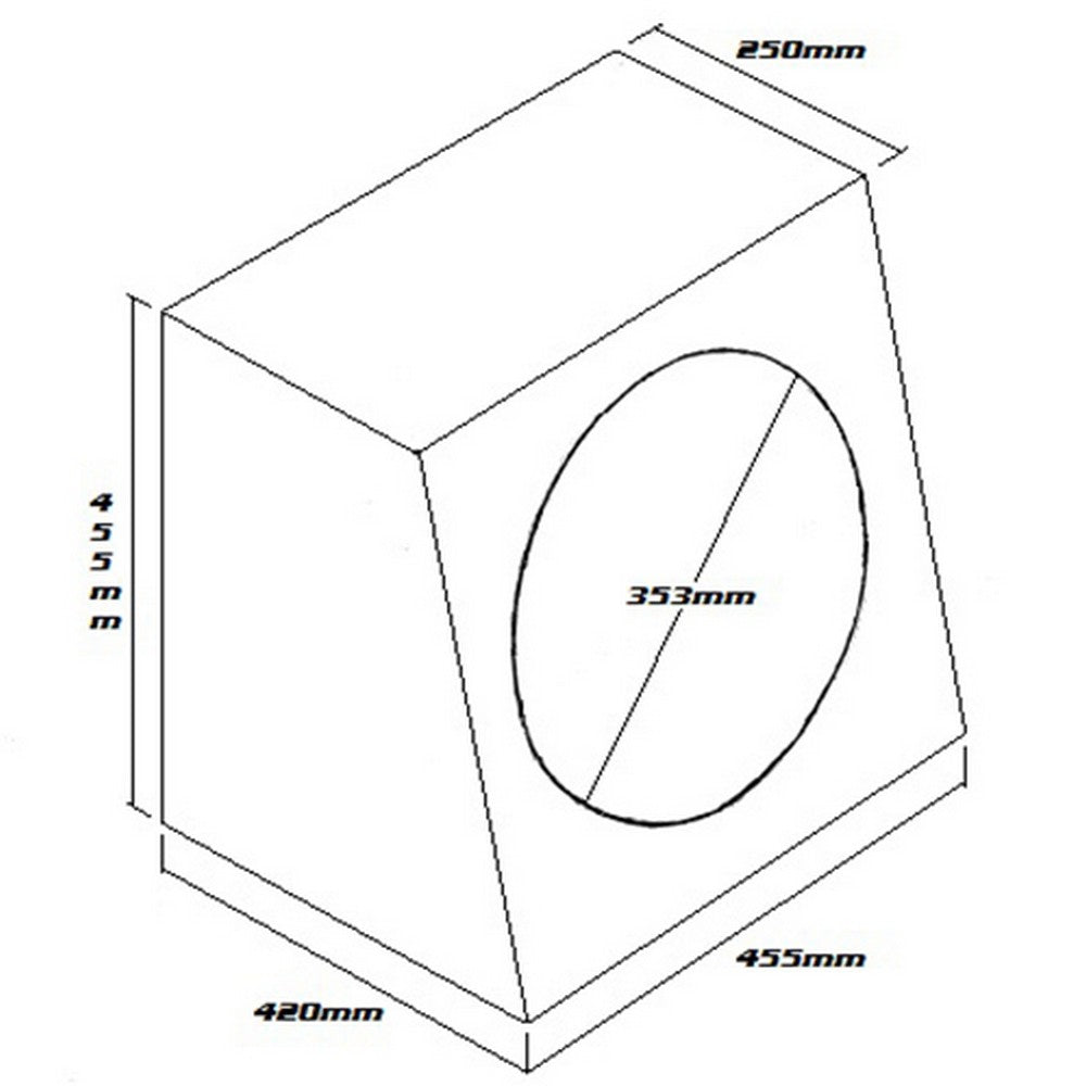 SUBWOOFER BOX FOR 15" SINGLE SUB BLACK - SB015