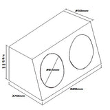 SUBWOOFER BOX FOR 2 x 12" SUB DOUBLE BLACK - SB212