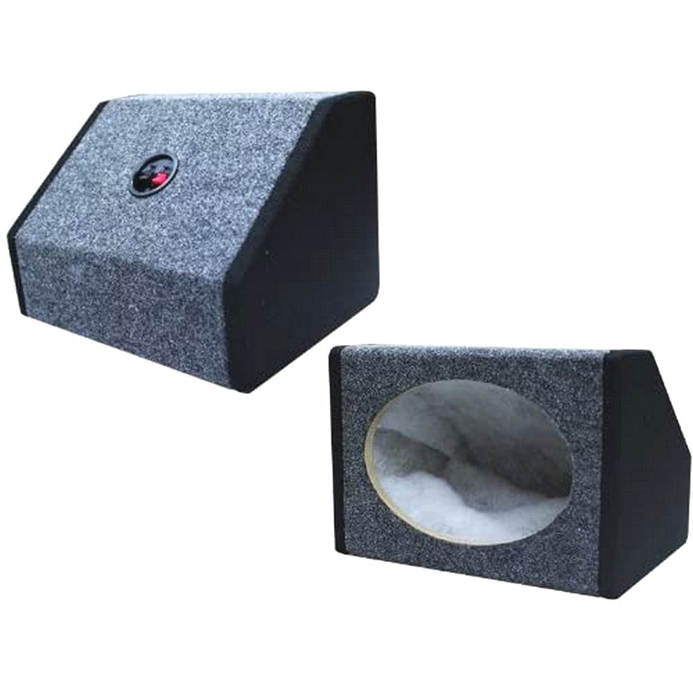 SPEAKER BOX 6" X 9" BLACK / GREY CARPET (PAIR) - SB6X9