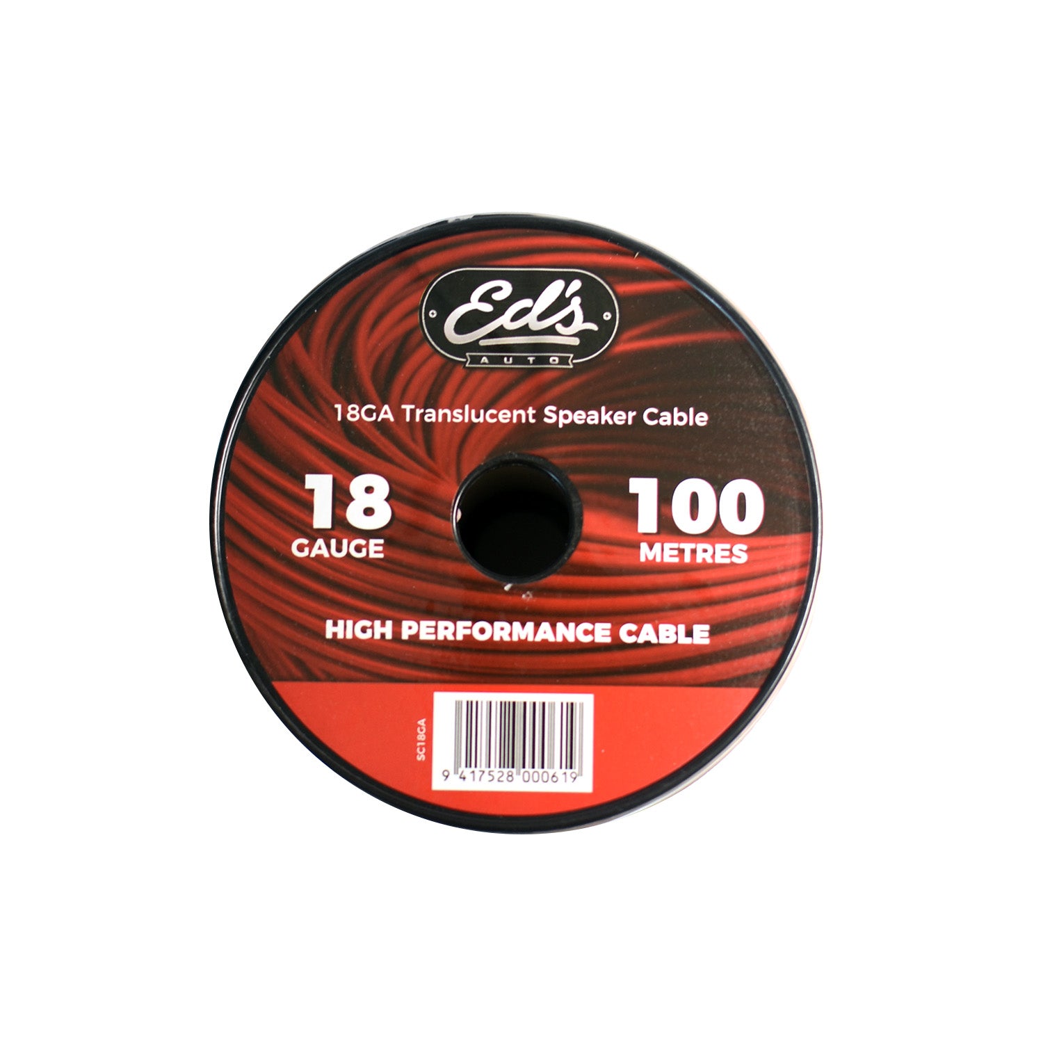 EDS 18 GAUGE CCA SPEAKER CABLE MATT FLEXIBLE TRANSLUCENT CLEAR 100M - SC18GA