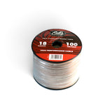 EDS 18 GAUGE CCA SPEAKER CABLE MATT FLEXIBLE TRANSLUCENT CLEAR 100M - SC18GA