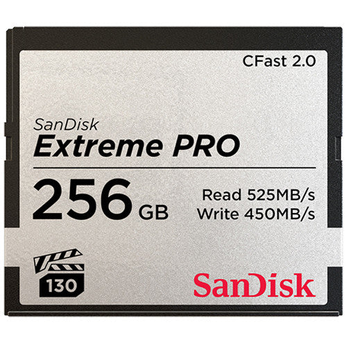 SANDISK EXTREME PRO CFAST 2.0 256GB UP TO R525MB/S W450MB/S V - SDCFSP-256G-G46D