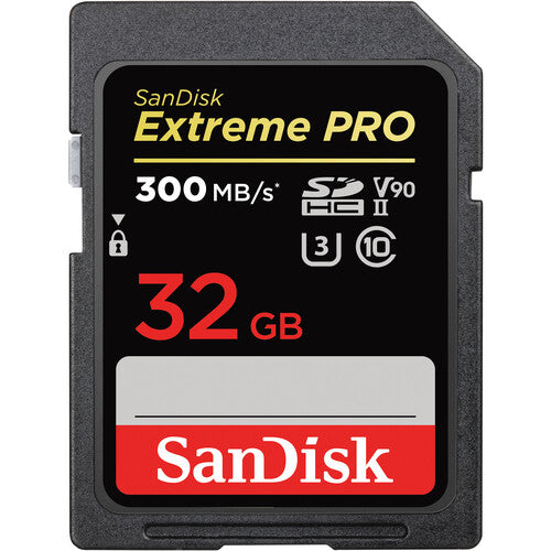 SANDISK EXTREME PRO SDHC 32GB UP TO 300MB/S SD CARD UHS-II  - SDSDXDK-032G-GN4IN