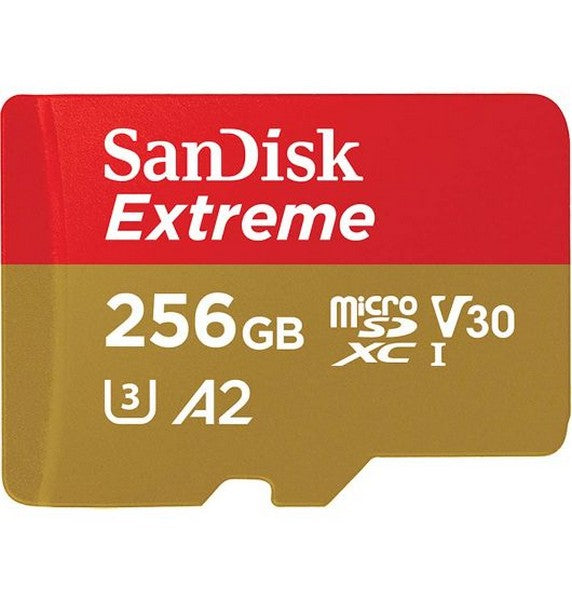 SANDISK EXTREME MICRO SDXC 256GB UP TO 160MB/S CLASS 10 A2  - SDSQXA1-256G-GN6MA