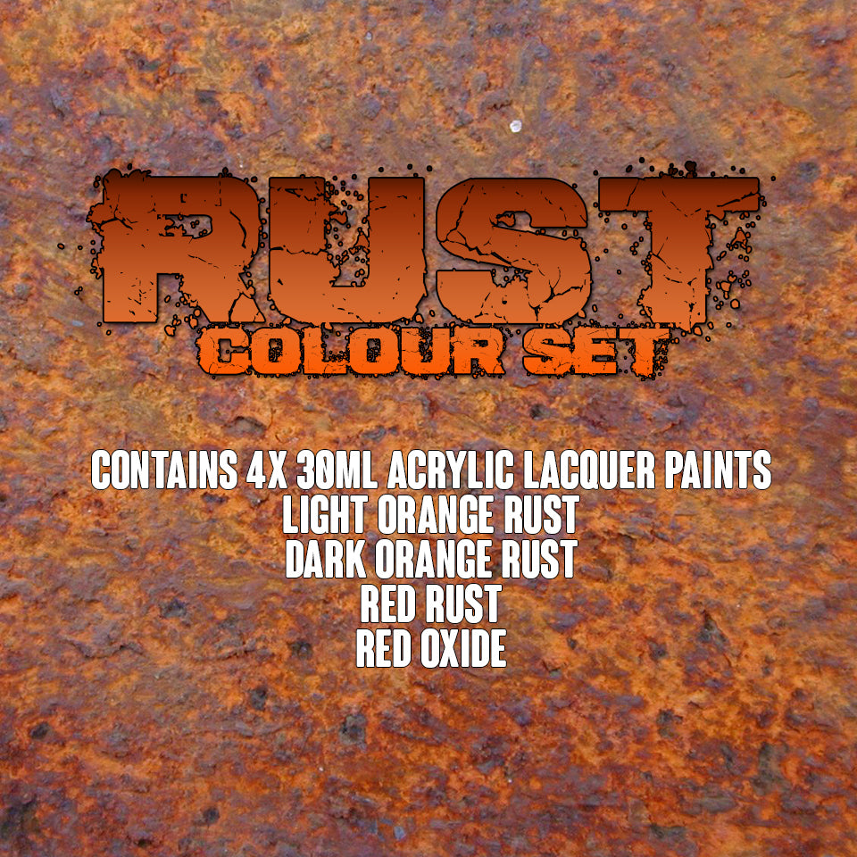 SMS SET25 PREMIUM ACRYLIC LACQUER RUST COLOUR SET 4 X 30MM - SET25