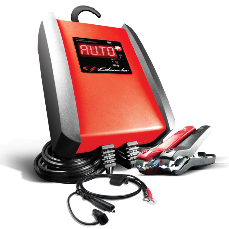 SCHUMACHER BATTERY CHARGER 12V 10A AND MAINTAINER FOR AGM SLA GEL CELL S - SPI10