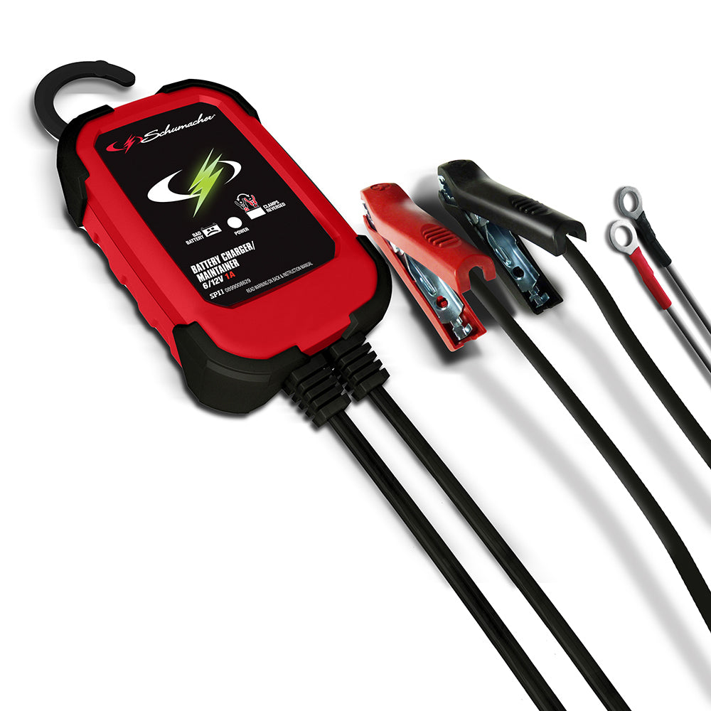 SCHUMACHER BATTERY CHARGER 6-12V 1A AND MAINTAINER FOR AGM SLA GEL CELL S - SPI1