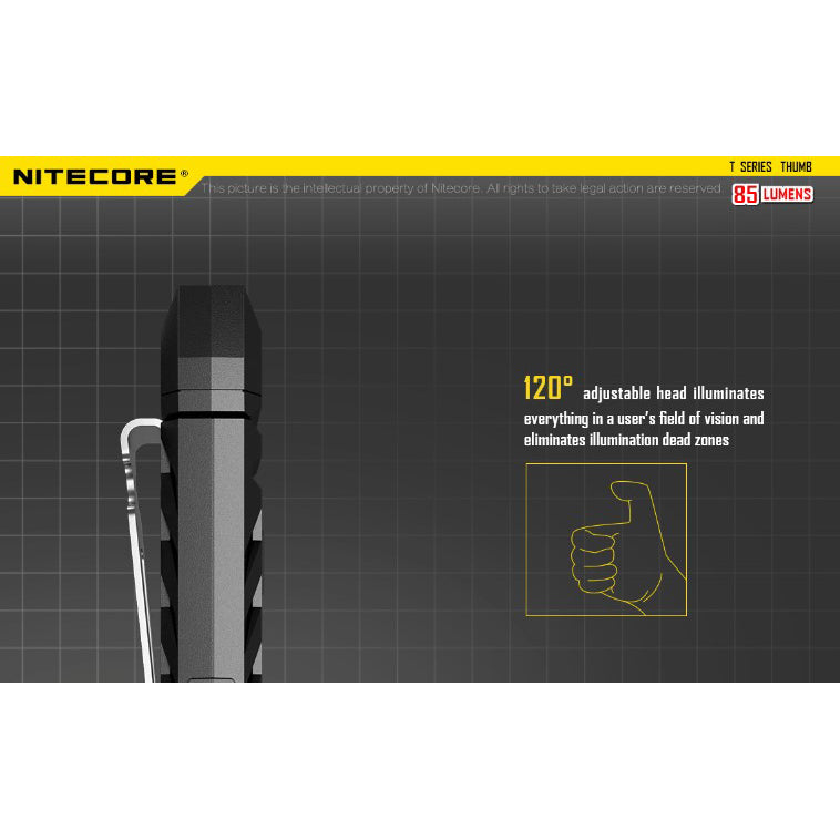 NITECORE RECHARGEABLE LED KEY-CHAIN FLASHLIGHT - THUMB