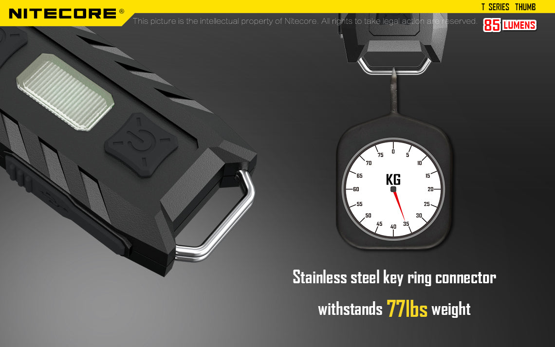 NITECORE RECHARGEABLE LED KEY-CHAIN FLASHLIGHT - THUMB